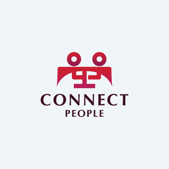 Vector logo design template. Concept for family, teamwork, creativity, training, business partnership, sport team. Human logotype