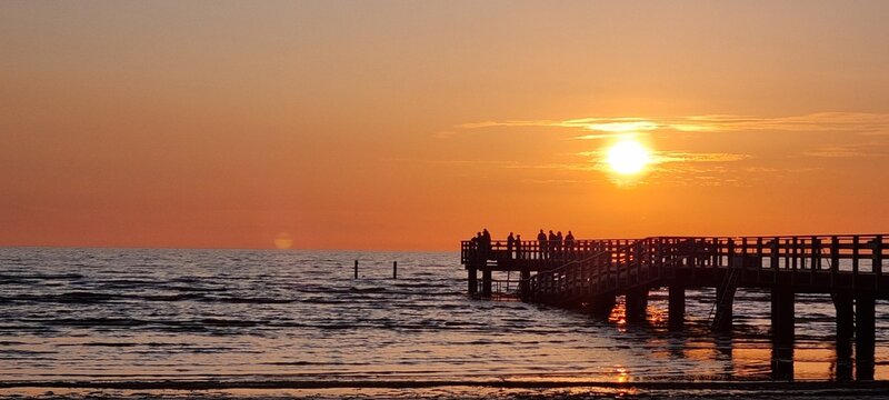 sunset on the beach