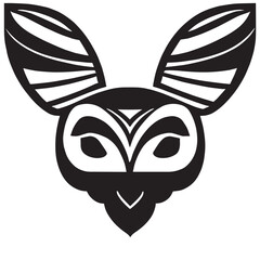 animal head vector black and white