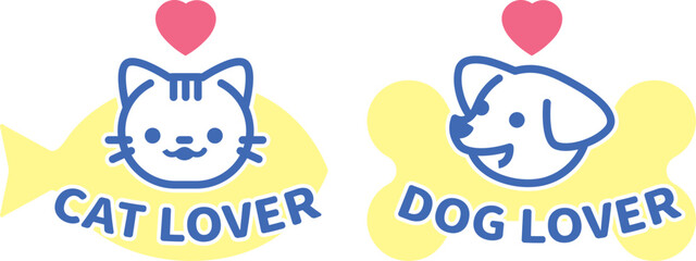 Cat and dog lovers stickers for pet lover parties, also great for pet restaurants.