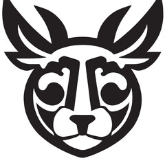 animal head vector black and white