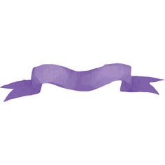 Purple Ribbon Clip art Element Transparent Background