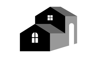 building factory industry vector logo