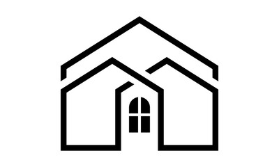 icon lineart home building design logo