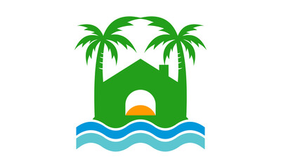 Fototapeta na wymiar resort property vector building logo