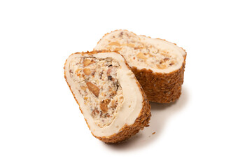 Sweet roll with nuts, turkish sweets.
