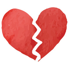 Broken Heart Love Clip art Element Transparent Background