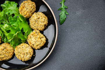 falafel bean vegetable cutlets balls healthy meal food snack on the table copy space food background rustic top view keto or paleo diet veggie vegan or vegetarian food