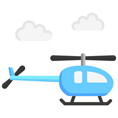 helicopter, public transportation, vector icons for web design, app, banner, flyer and digital marketing.