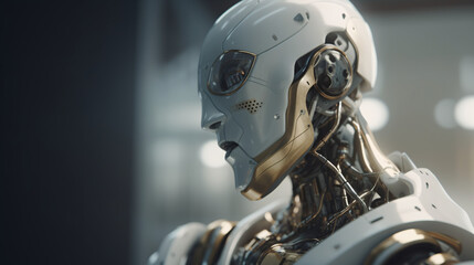 Fototapeta premium Robot, Android, Humanoid Robot, Cyborg | Ai generated