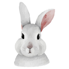 Obraz na płótnie Canvas Cute Rabbit Clip art Element Transparent Background