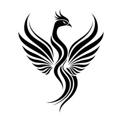 Phoenix  logo, vector art, isolated on white background, vector illustration.