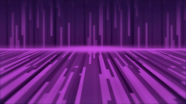 Animation of purple lines moving on black background