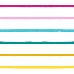 Vector striped summer pattern. Paint Lines Seamless background. Colorful brush strokes. Bright stripes watercolor lines