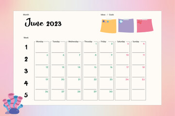 June planner , summer planner, hello summer