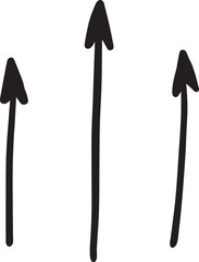 Upward black arrow symbol graphical style