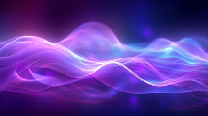 abstract futuristic background with purple and blue glowing neon moving high speed wave lines and bokeh lights data transfer concept 