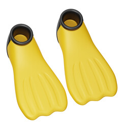 Diving Fins Diving Equipment 3D Icon