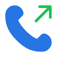 outgoing call telephone Flat graphic design icon