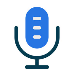 microphone podcast Flat graphic design icon