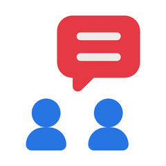 consulting discussion communication chat user Flat graphic design icon