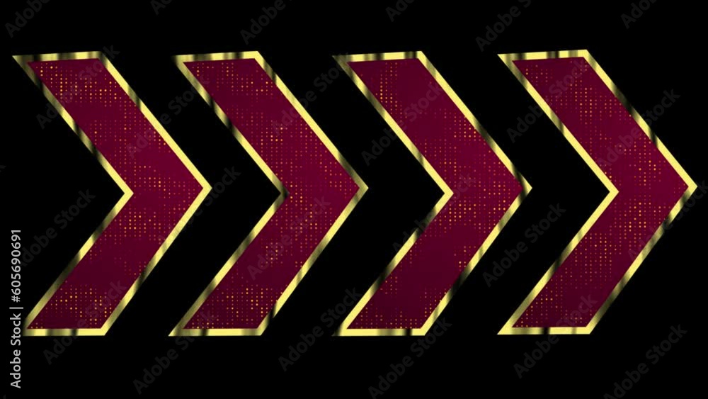 Poster gradient arrows sign blinking, use for various sign purpose, arrows animated and blinking on black b