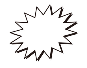 ギザギザのフキダシ　影あり