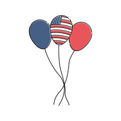 balloon design for american independent day celebration