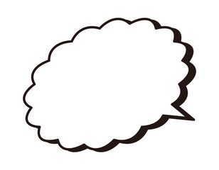 とてもモコモコしたフキダシ　影あり