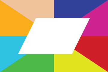 Multi Color pastel, rainbow vector texture in style. Beautiful illustration with parallelogram. Backgrounds for mobile phones, laptops, photos, web, white background,