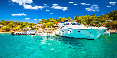 Pakleni Otoci Palmizana bay turquoise beach yachting destination panoramic view