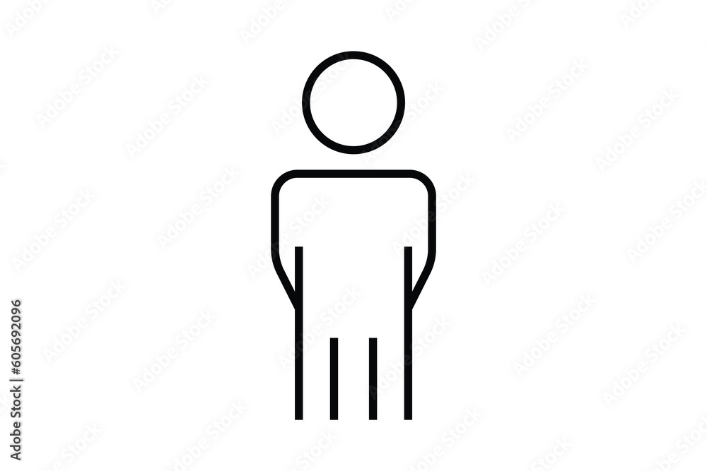 Poster man icon. line icon style design. simple vector design editable. eps 10 and svg files