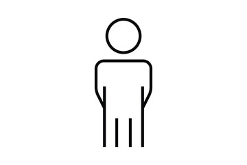 Man icon. Line icon style design. Simple vector design editable. EPS 10 and SVG files