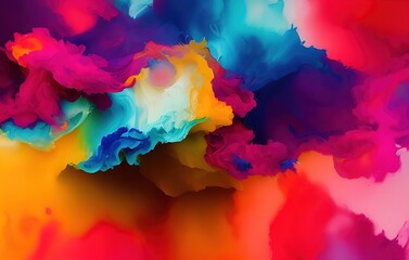 Abstract colorful liquid background illustration, Ai generative