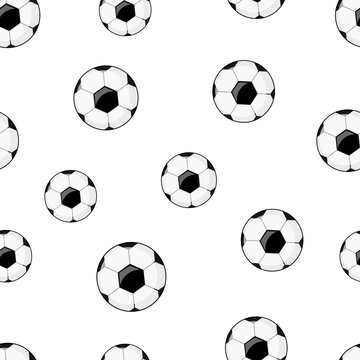 seamless pattern with soccer ball 