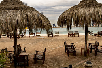 typical view of marine beaches during the winter