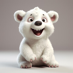 Naklejka premium Cute Polar bear illustration 3D