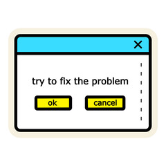 error pop-up message illustration