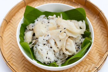 Sweet sticky rice with sweet wild yam.
