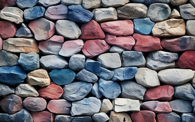 Stone wall texture, Decorative rocks, Generative AI