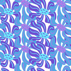 Fototapeta na wymiar Vintage stylized flowers background. Decorative retro abstract bud flower seamless pattern.