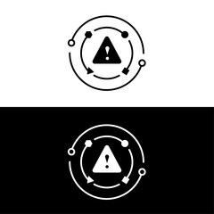 Risk data analytics symbol, Risk management analytics icon, Risk assessment analytics symbol, Predictive risk analytics icon, Financial risk analytics symbol.