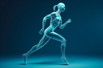 Fototapeta na wymiar medical figure running