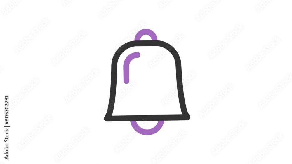 Poster notification, web interface animated icon on white background.