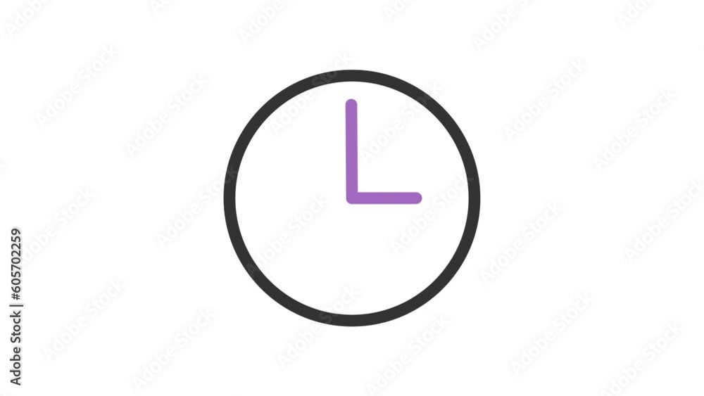 Poster time, web interface animated icon on white background.