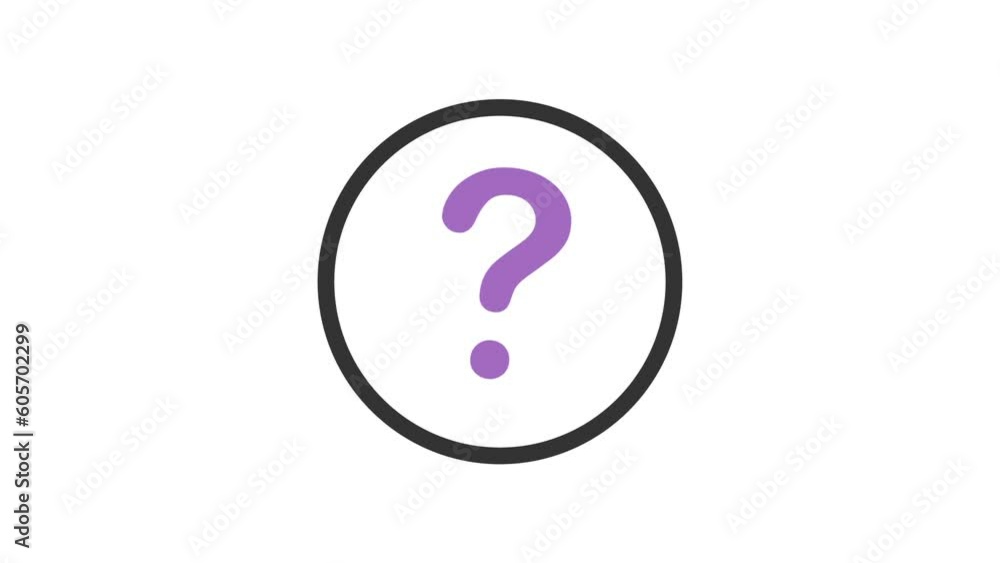 Aufkleber help, web interface animated icon on white background.