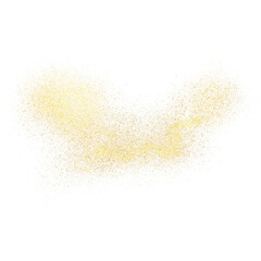 Fototapeta na wymiar Luxury Sparkles Shiny Gold Powder Glitter PNG Element shape