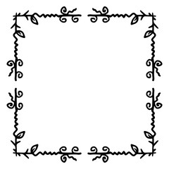 floral art square frame