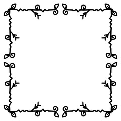 floral art square frame