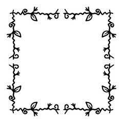 floral art square frame